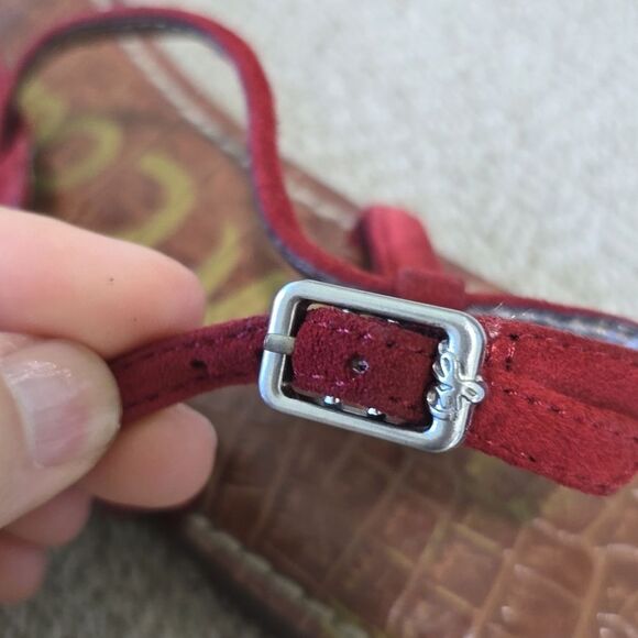Sam Edleman Burgundy Suede Gigi Thong Sandals - Size 8.5 - Picture 8 of 15